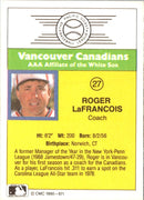 1990 CMC Vancouver Canadians Roger LaFrancois