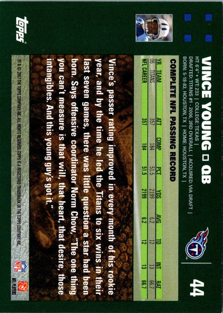 2007 Topps Vince Young