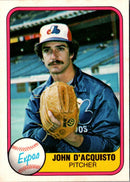 1981 Fleer John D'Acquisto