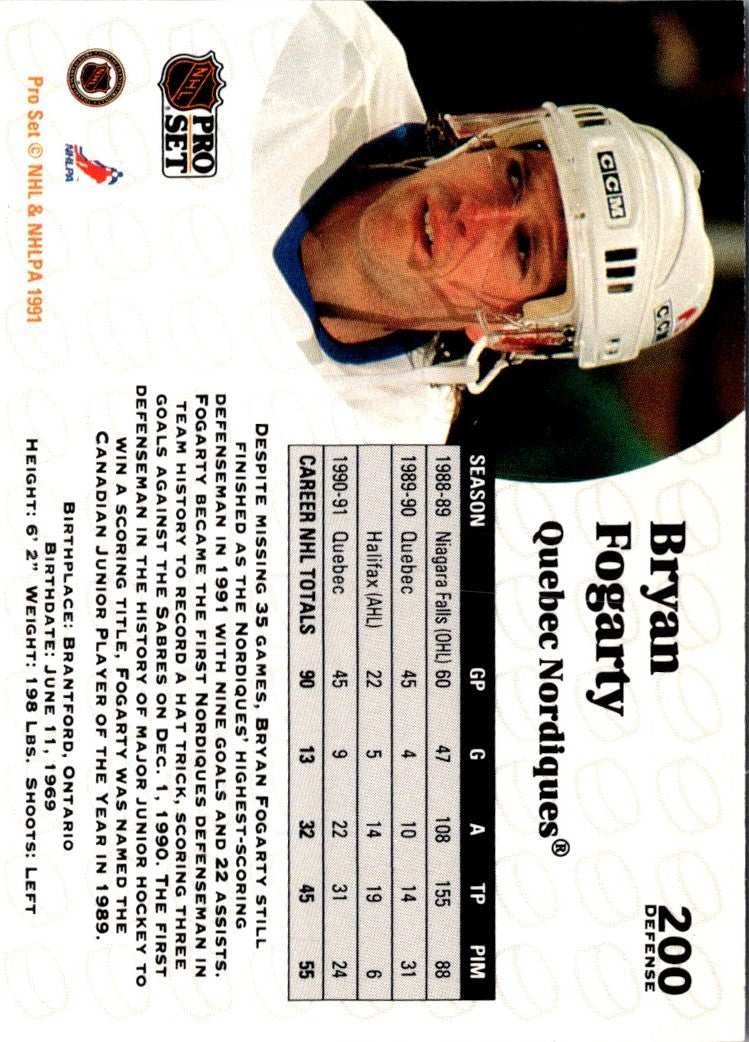 1991 Pro Set Bryan Fogarty