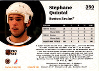 1991 Pro Set Stephane Quintal #350