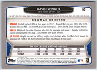 2013 Bowman David Wright #92