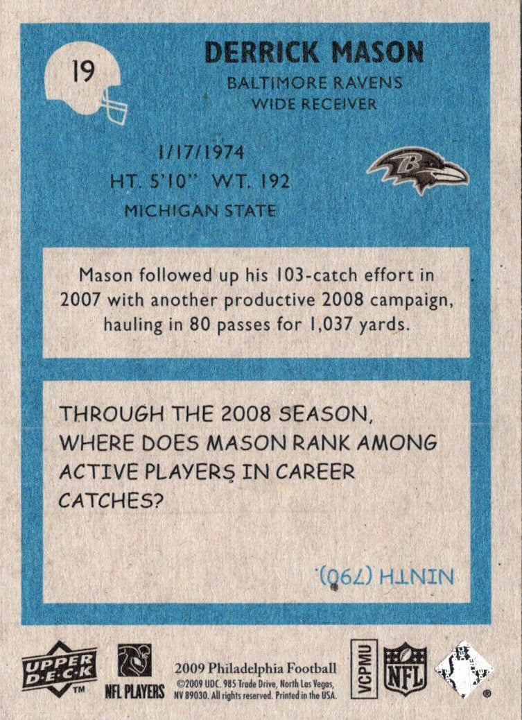 2009 Upper Deck Derrick Mason