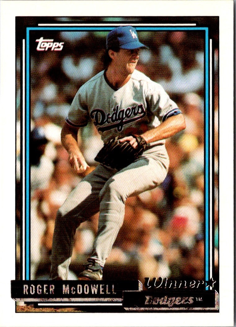 1992 Topps Gold Winners Roger McDowell