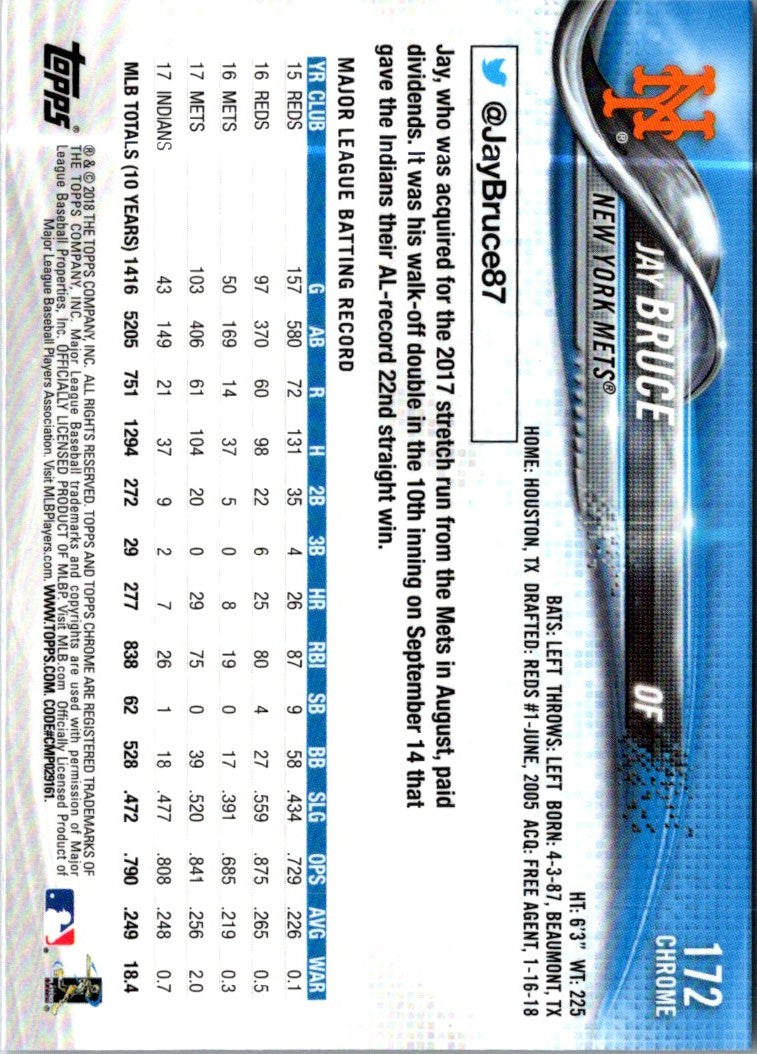 2018 Topps Chrome Jay Bruce