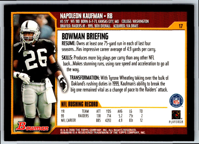 2000 Bowman Napoleon Kaufman