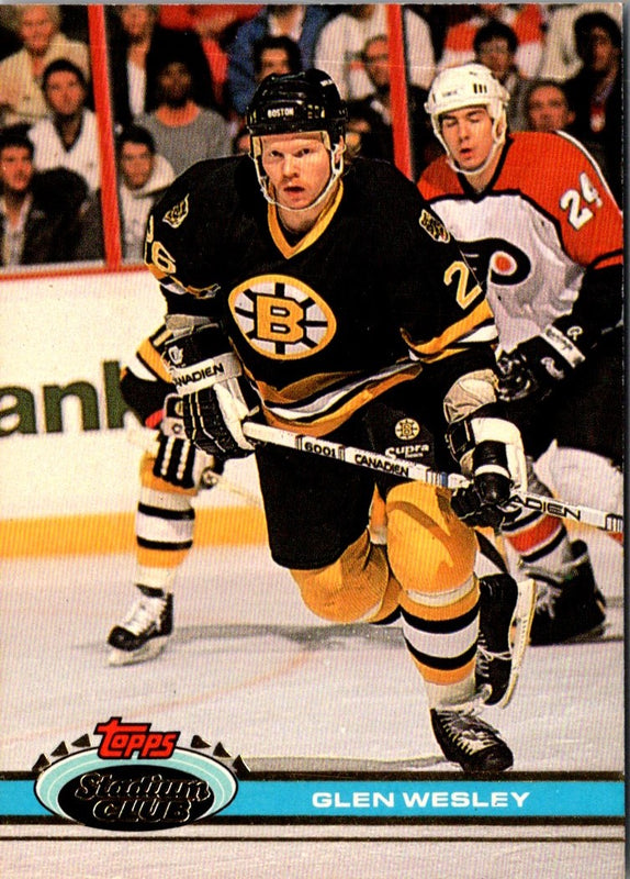 1991 Stadium Club Glen Wesley #190A