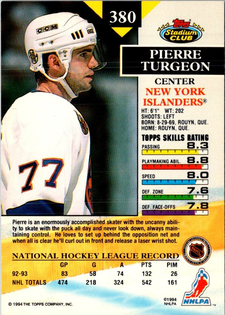 1993 Stadium Club Pierre Turgeon