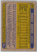 1987 Topps Ruben Sierra