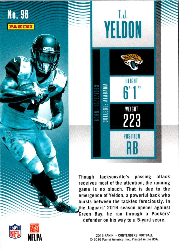 2016 Panini Contenders T.J. Yeldon