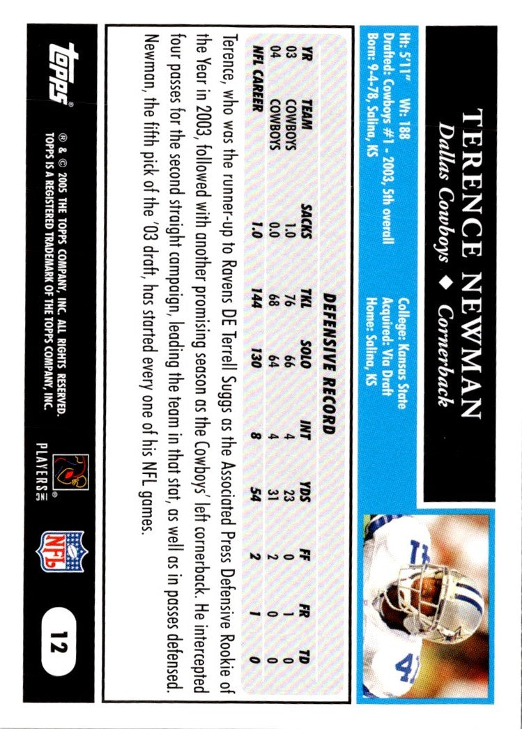 2005 Topps Terence Newman