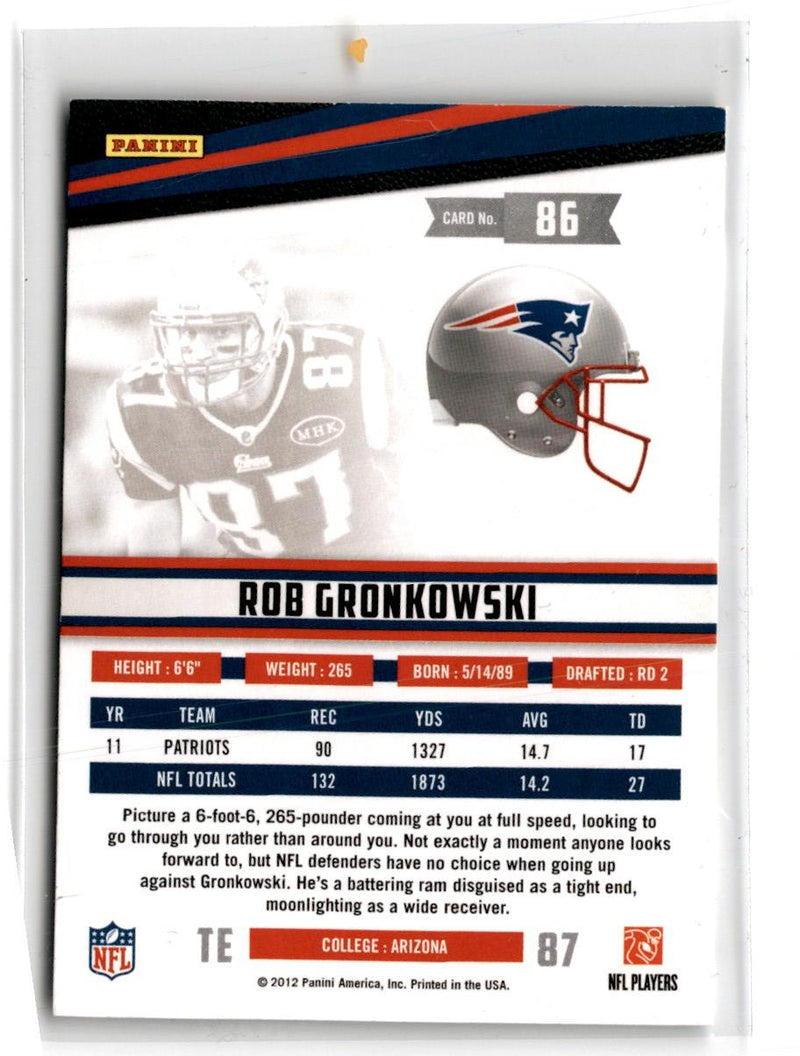 2012 Panini Rookies & Stars Rob Gronkowski