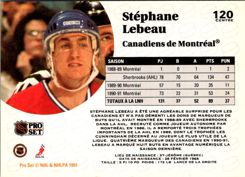 1991 Pro Set French Stephan Lebeau