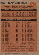 1983 Topps Dick Williams