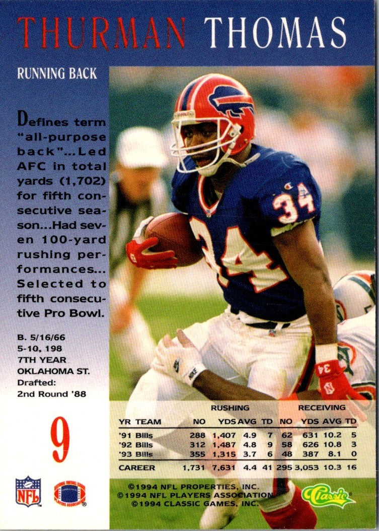 1994 Pro Line Live Thurman Thomas