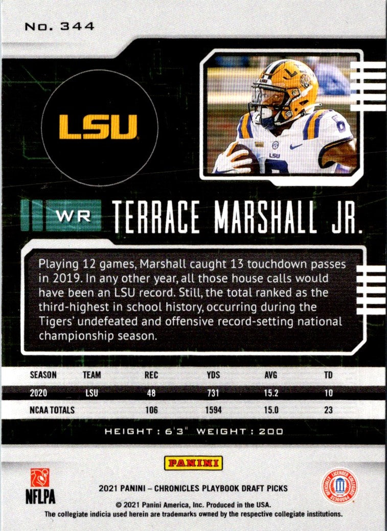 2021 Panini Chronicles Draft Picks Terrace Marshall Jr.