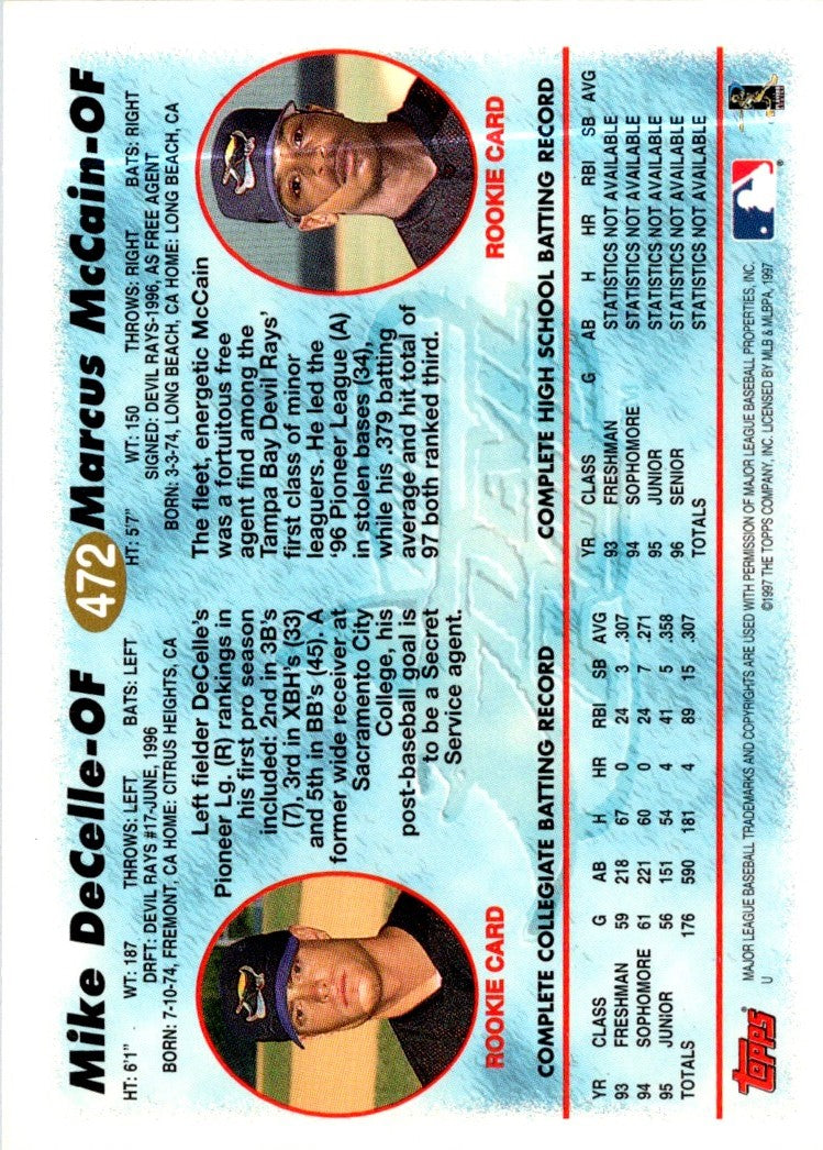 1997 Topps Mike DeCelle/Marcus McCain