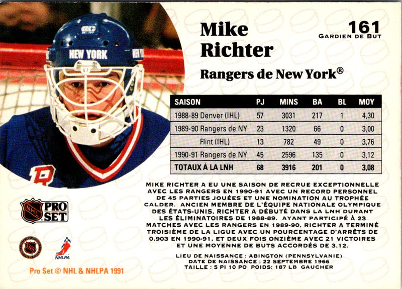 1991 Pro Set French Mike Richter