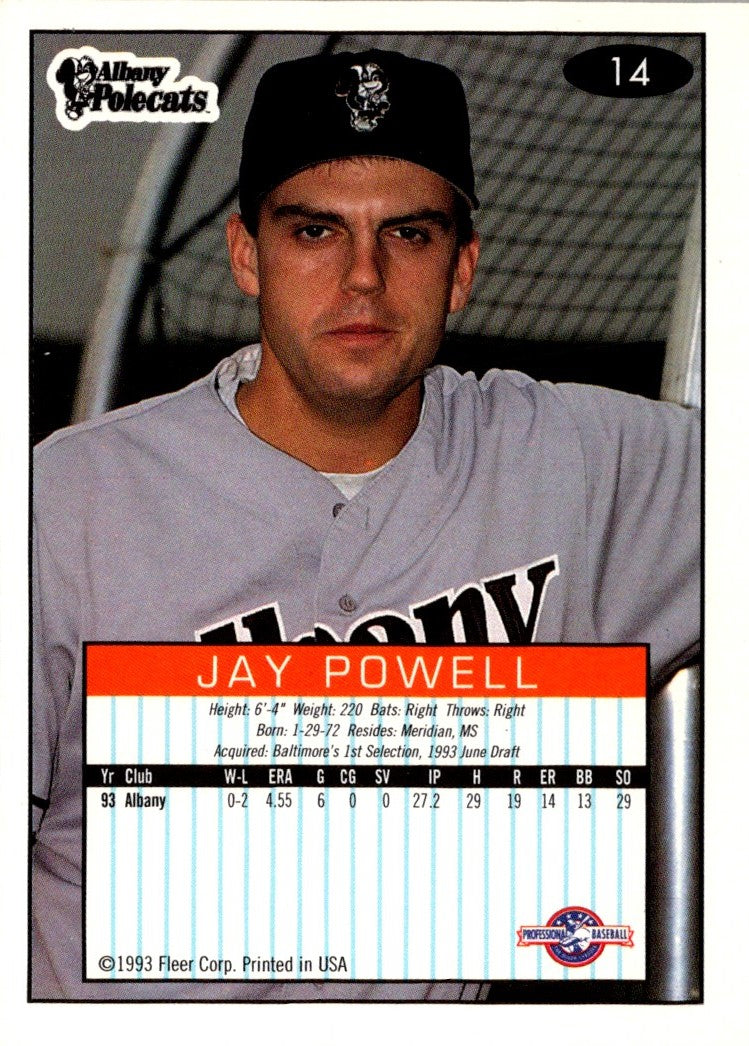 1993 Fleer Excel Jay Powell