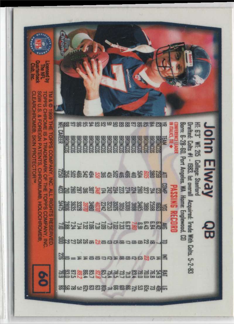 1999 Topps Chrome John Elway