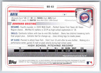 2020 Bowman Marco Raya #BD-63