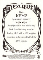 2015 Topps Gypsy Queen Matt Kemp #38