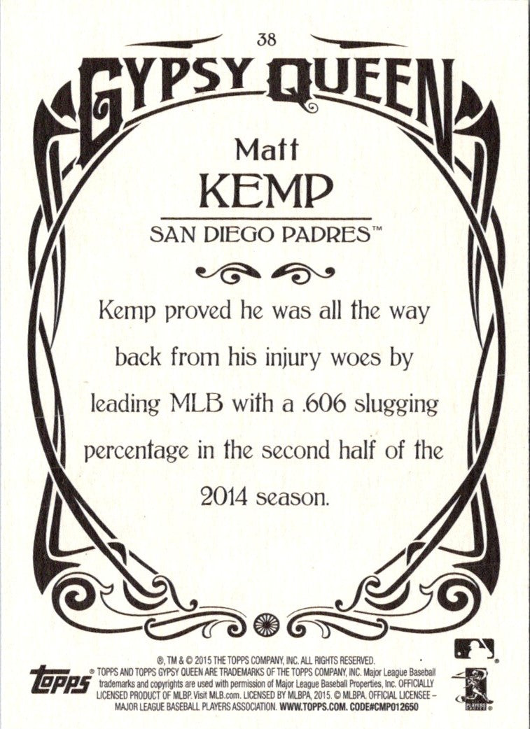 2015 Topps Gypsy Queen Matt Kemp