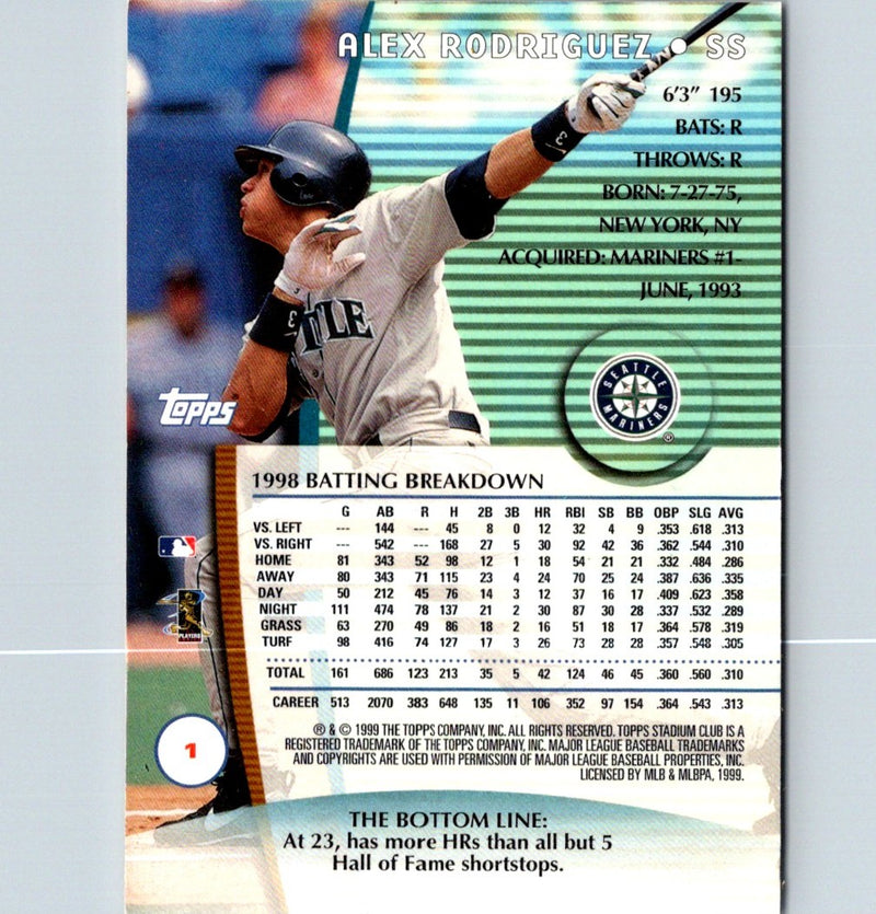 1998 Stadium Club Alex Rodriguez