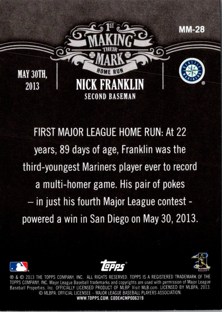 2013 Topps Update Making Their Mark Nick Franklin