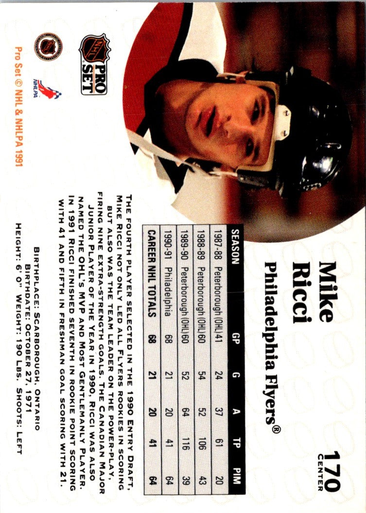 1991 Pro Set Mike Ricci