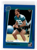 2021 Donruss Optic Rated Rookie Preview Blue Luke Farrell