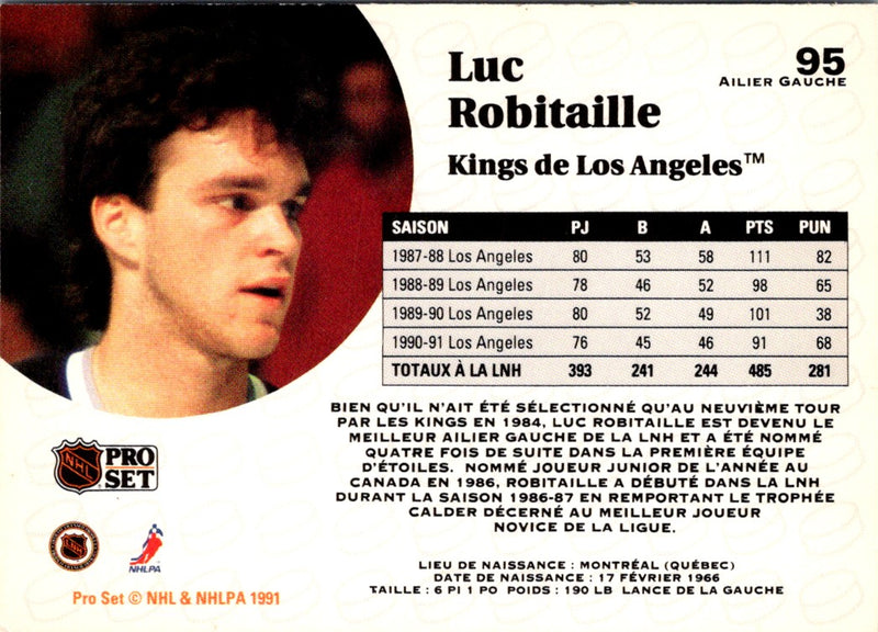 1991 Pro Set French Luc Robitaille