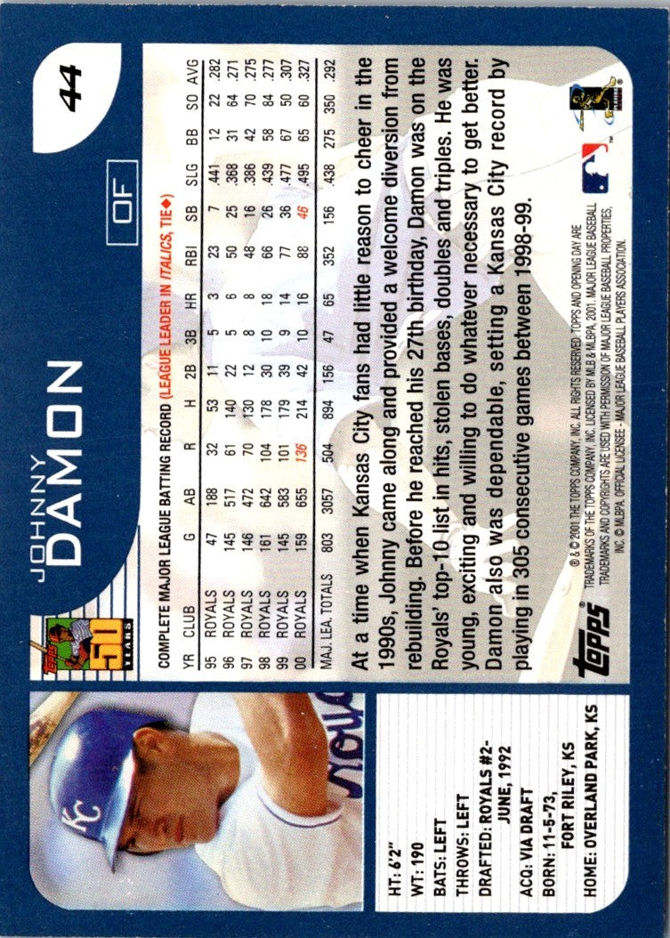 2001 Topps Opening Day Johnny Damon