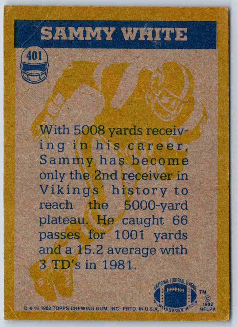 1982 Topps Sammie White