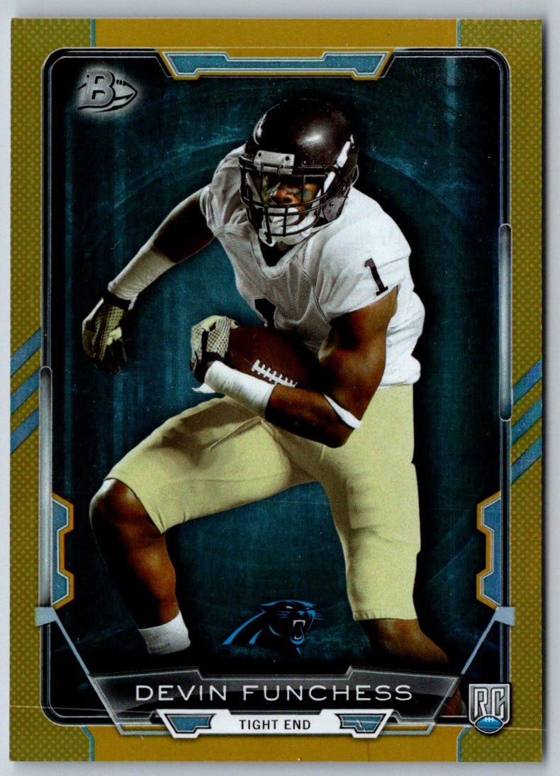 2015 Bowman Rookies Gold Devin Funchess