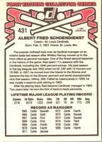 1981 Donruss Red Schoendienst #431