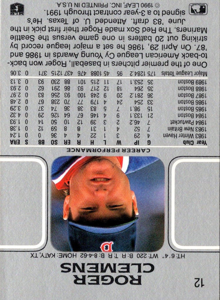 1990 Leaf Roger Clemens