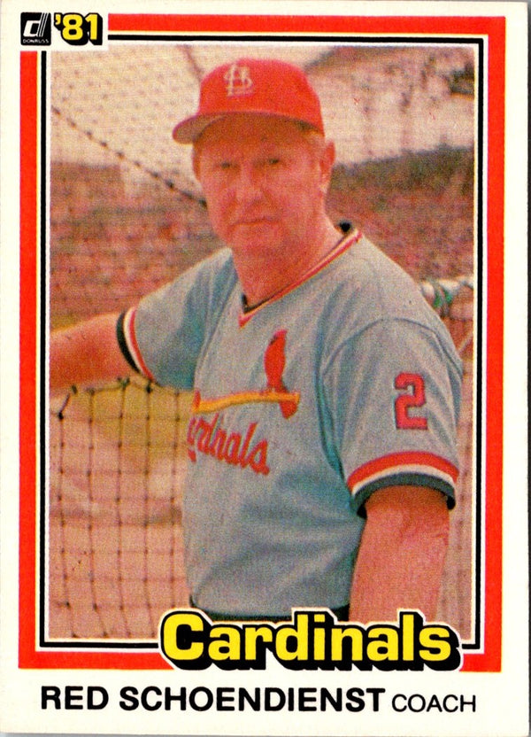 1981 Donruss Red Schoendienst #431