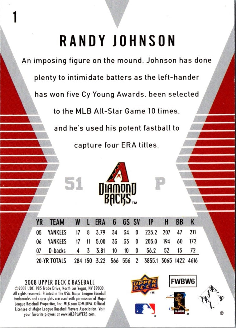 2008 Upper Deck X Randy Johnson