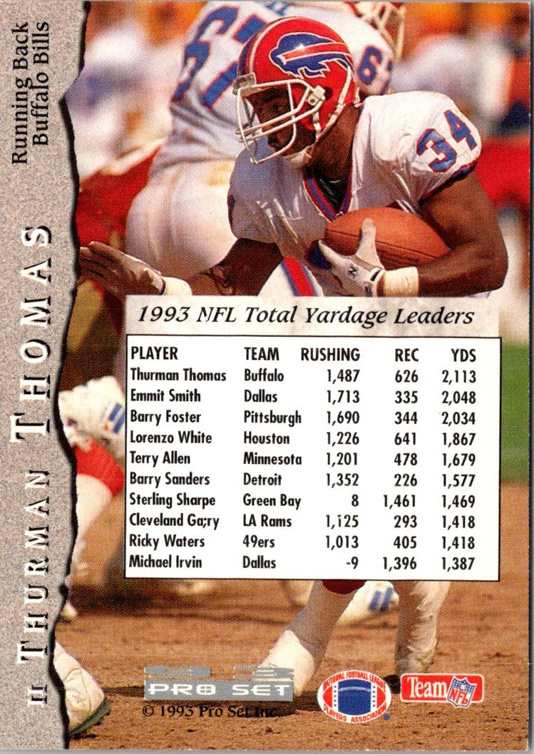 1993 Pro Set Thurman Thomas