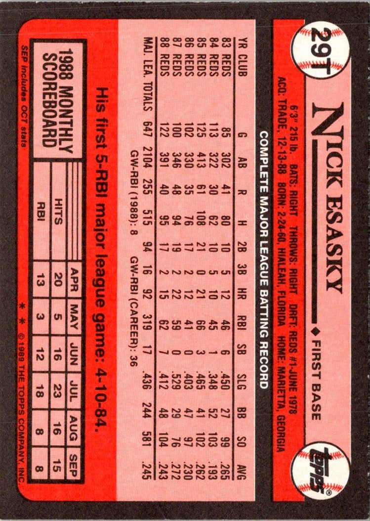 1989 Topps Traded Nick Esasky