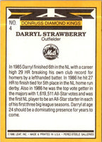 1987 Donruss Diamond Kings Darryl Strawberry #4