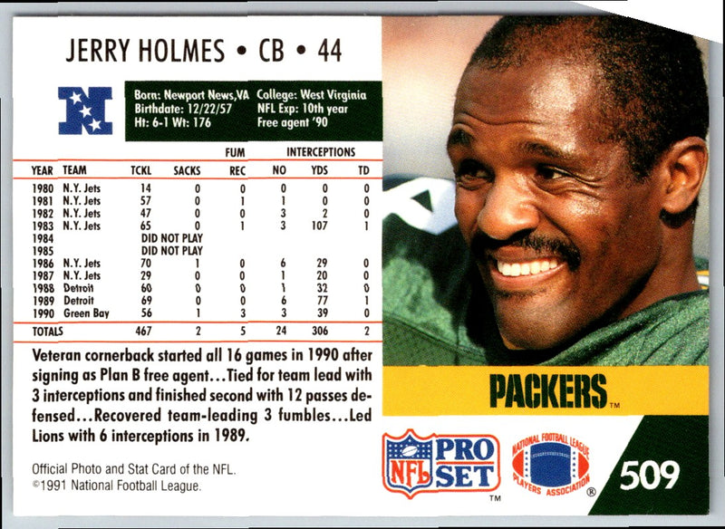 1991 Pro Set Jerry Holmes