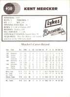 1992 Lykes Atlanta Braves Kent Mercker #NNO