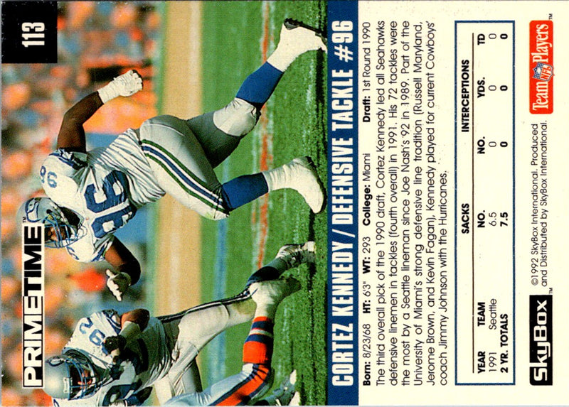 1992 Skybox Impact Cortez Kennedy