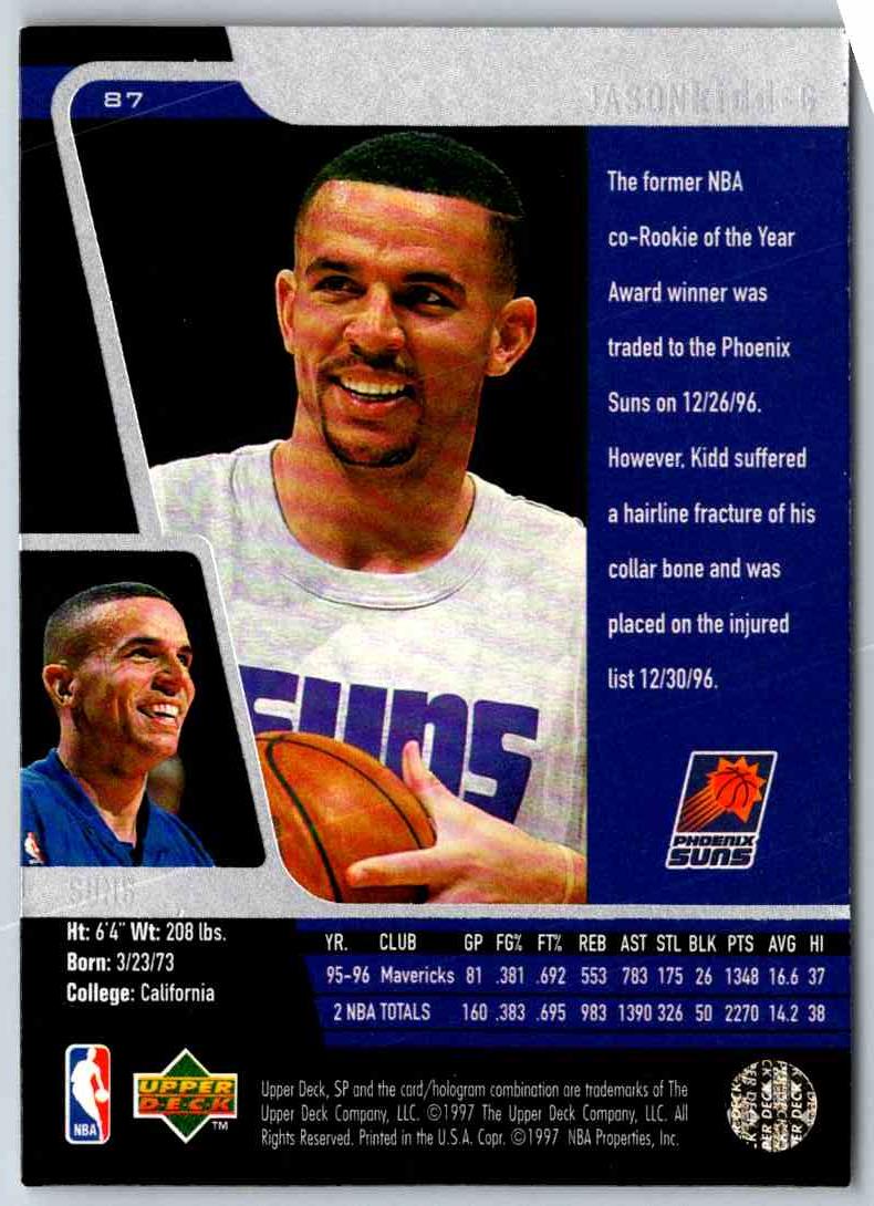 1998 Upper Deck Jason Kidd