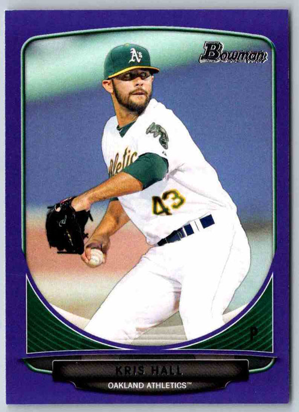 2013 Bowman Kris Hall #BP40 Purple Paper