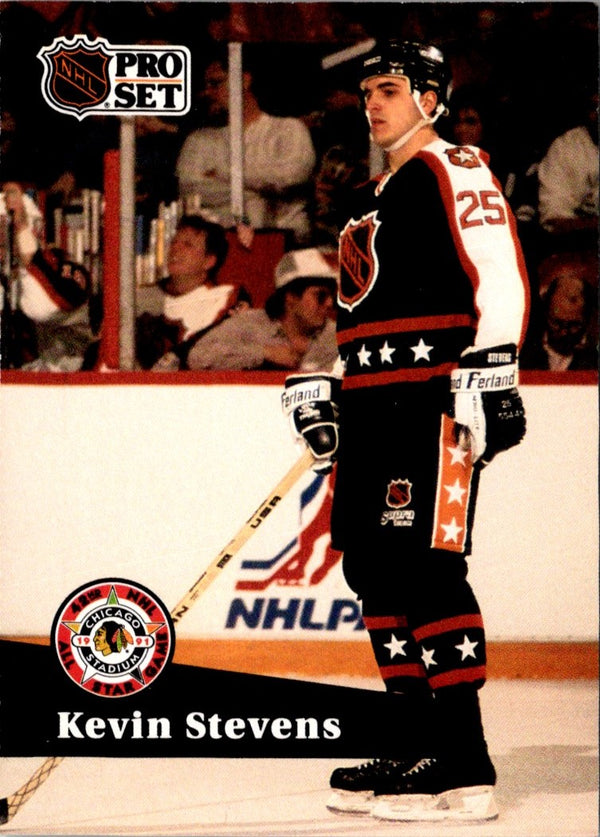 1991 Pro Set Kevin Stevens #314