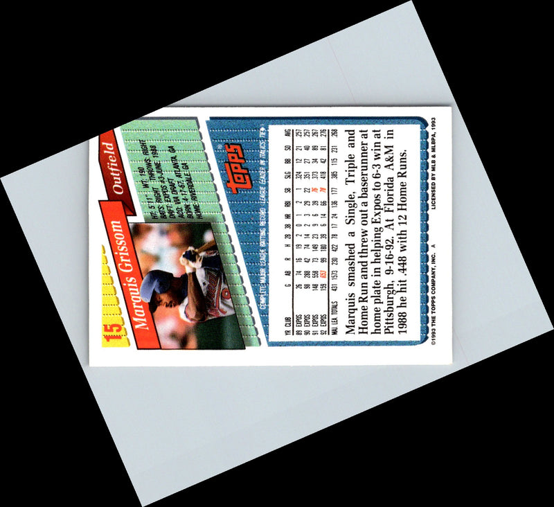 1991 Topps Triple Expos-ure (Larry Walker/Marquis Grissom/Delino DeShields)