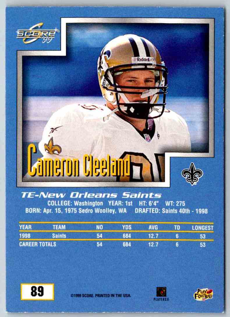 1999 Score Cameron Cleeland